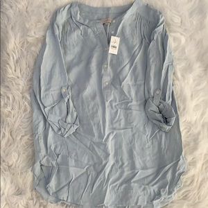 Buttery soft, baby blue blouse